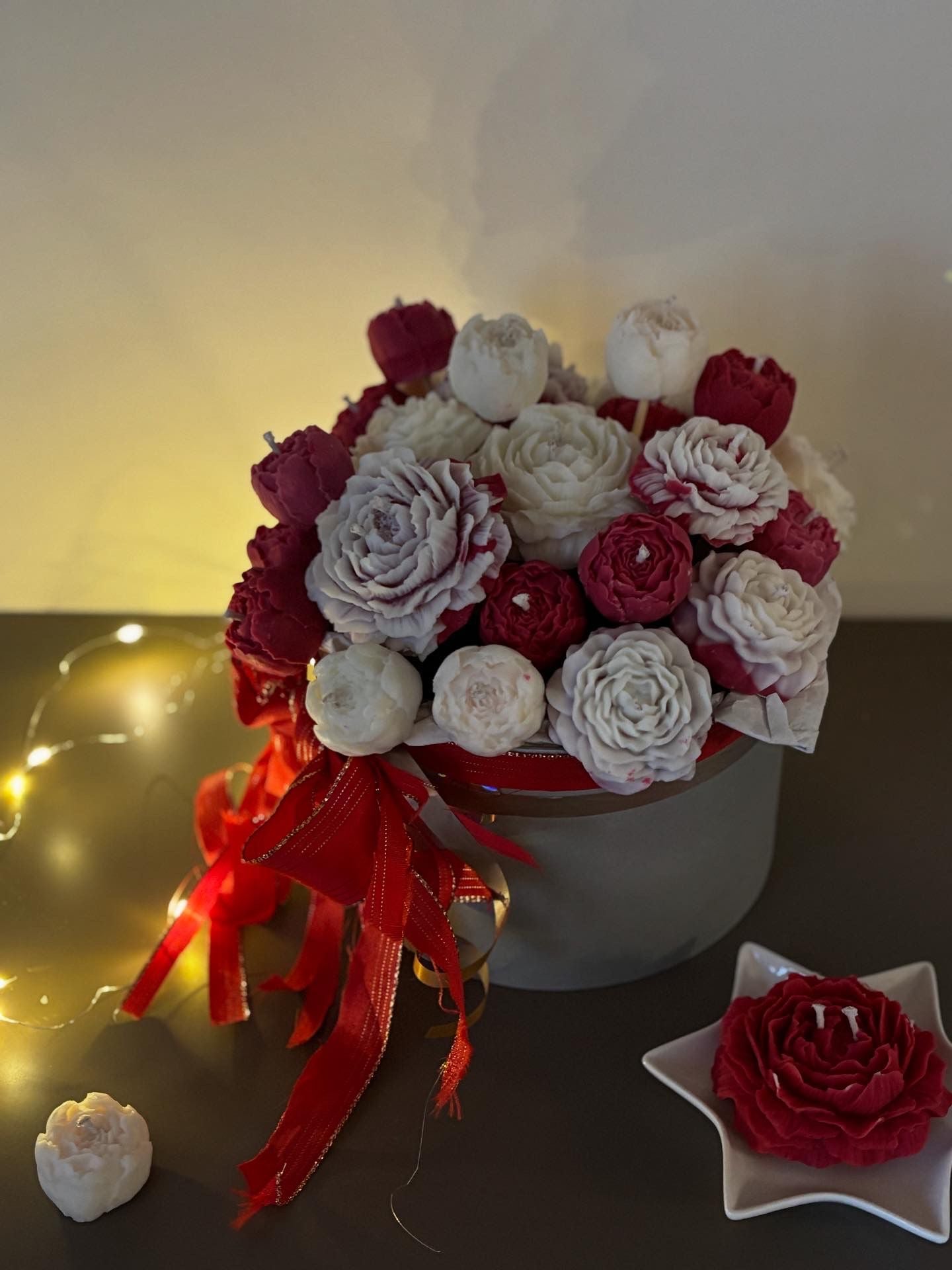 Bouquet di Candele in Cera di Soia – Profumo Fresia (700g)