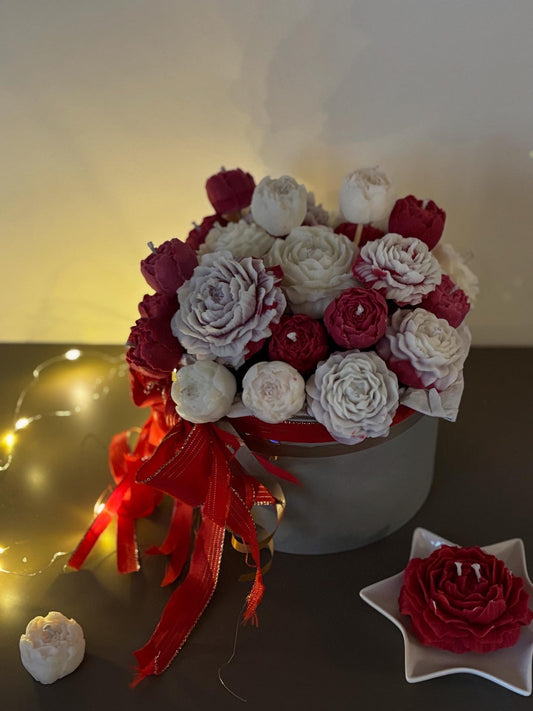 Bouquet di Candele in Cera di Soia – Profumo Fresia (700g)