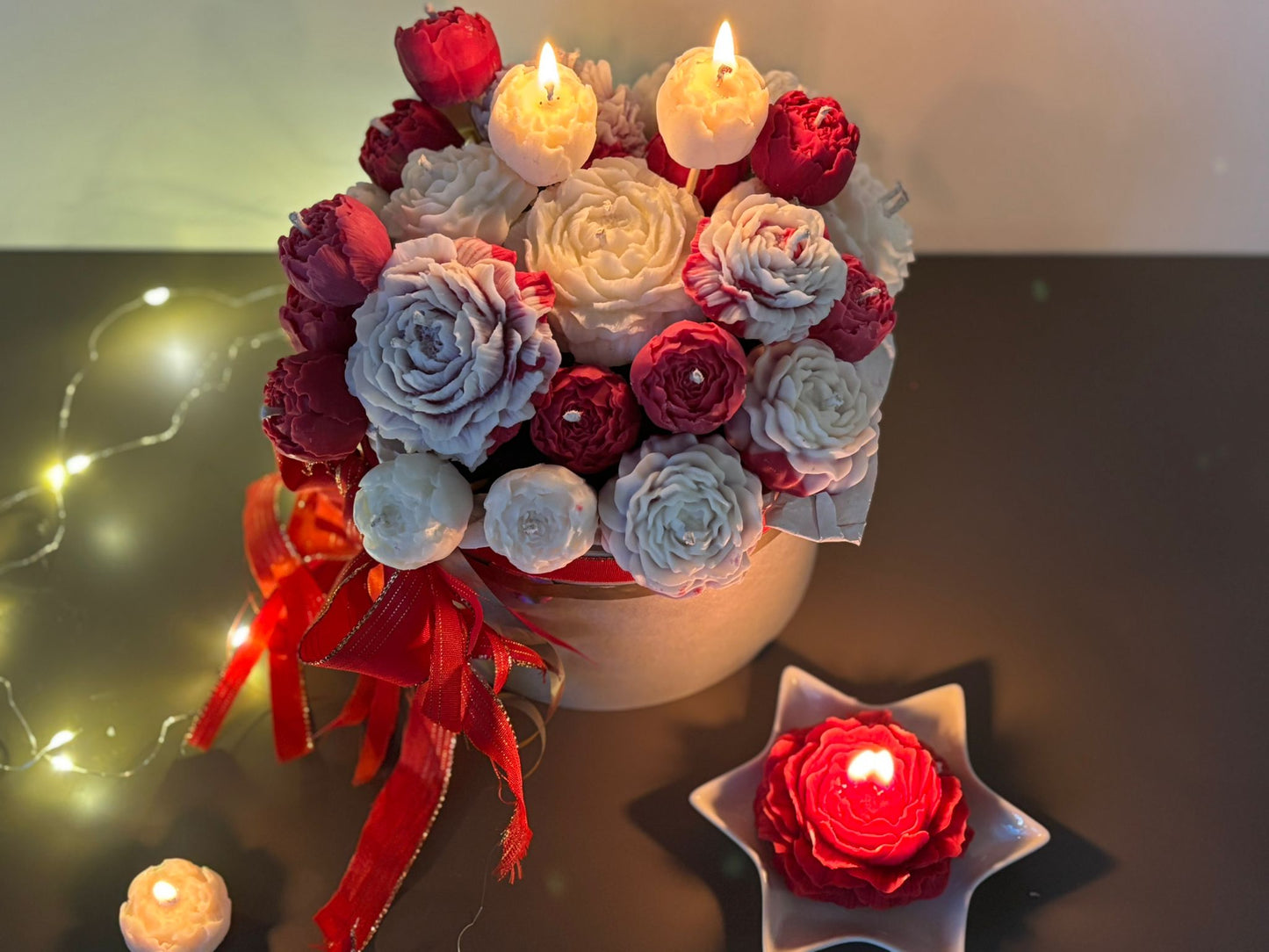 Bouquet di Candele in Cera di Soia – Profumo Fresia (700g)